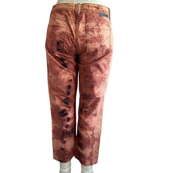 Womens Pants Size 8 Tie Dye Reworked Skinny Crop Casual Bohemian Beach Summer - Picture 4 of 8